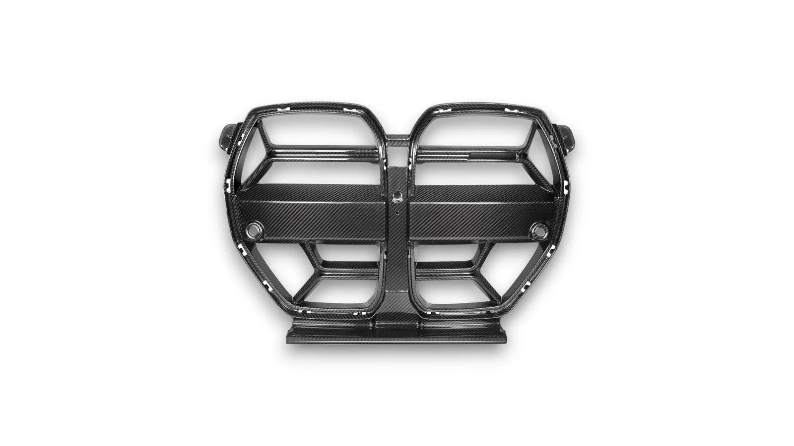 CSL style dry carbon fiber front grille without ACC for BMW G80 M3 and G82/G83 M4, front view