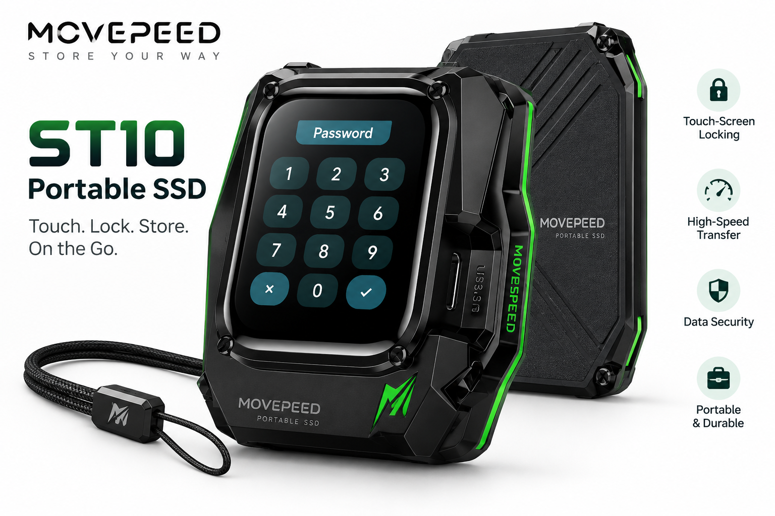 MOVESPEED ST10 touch screen portable SSD