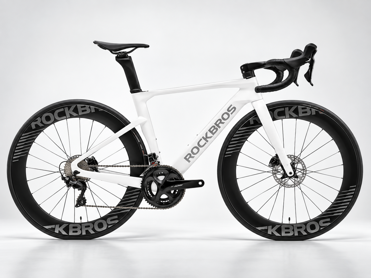 ROCKBROS PGZ carbon road bike with aerodynamic frame and carbon wheels