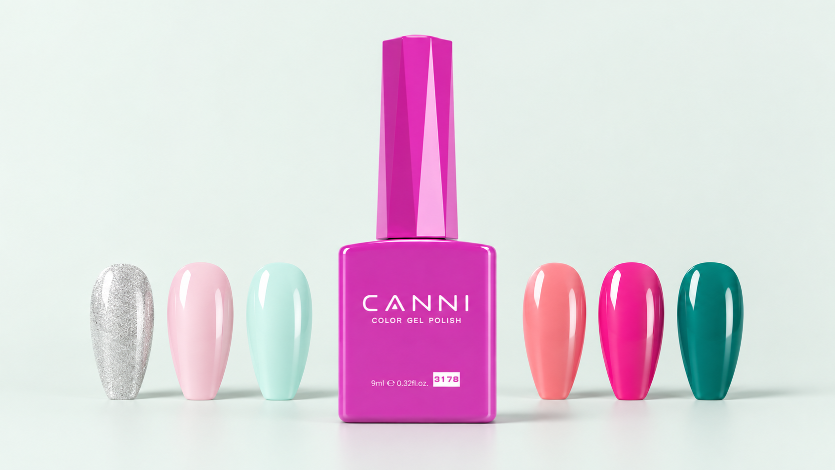 CANNI gel nail polish collection with colorful manicure shades